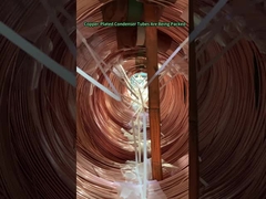 لوله های کندانسور مسی اندود در حال بسته بندی هستند